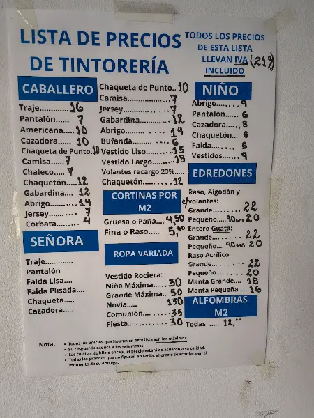 Lavandería y Tintorería Venezuela, S.L. - Almería