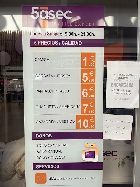 Tintorería 5àsec