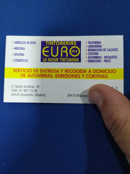 Euro Dry tintoreria parcelshop - Alpedrete