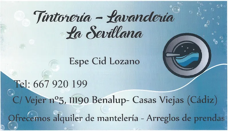 Tintorería- Lavandería La Sevillana - Benalup-Casas Viejas