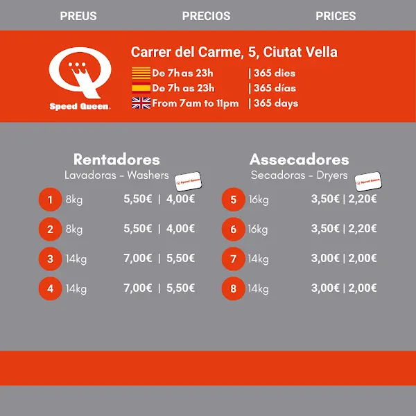 Lavandería Autoservicio Laundromat - Carrer del Carme 5 - Barcelona