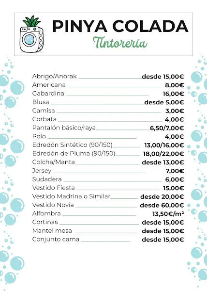 PINYA COLADA Tintorería - Barcelona